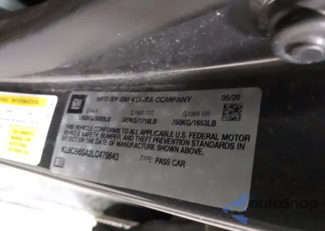 2020 Chevrolet Spark Fwd Ls Automatic from USA, damaged, VIN KL8CB6SA2LC478643